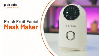 Porodo LifeStyle Fruit Facial Mask Maker 80W, 5 Minutes Ready time, Touch Display, 60ml Water Volume - White