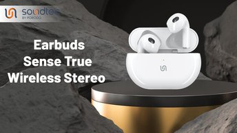 Porodo Soundtec Sense True Wireless Stereo Earbuds in UAE | Perfect Fit - White Color |  (PD-STWLEP010-WH)