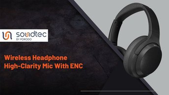 Buy Porodo Soundtec Eclipse Wireless Over Ear Headphones in UAE (PD-STWLEP011-BK)