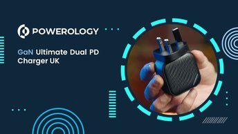 Powerology GaN Ultimate Dual PD Wall Charger in UAE | 65W Power Delivery, GaN Technology - Black | (PWCUQC018)