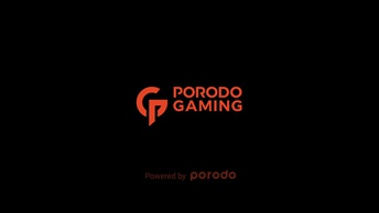 Porodo Professional Gaming Chair Adjustable Backrest & Armrest with cushion - Black / Orange