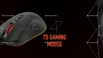 Porodo Gaming Mouse | 7D Wired, 6 Breathing RGB | Up to 6400 DPI (PDX311-BK)